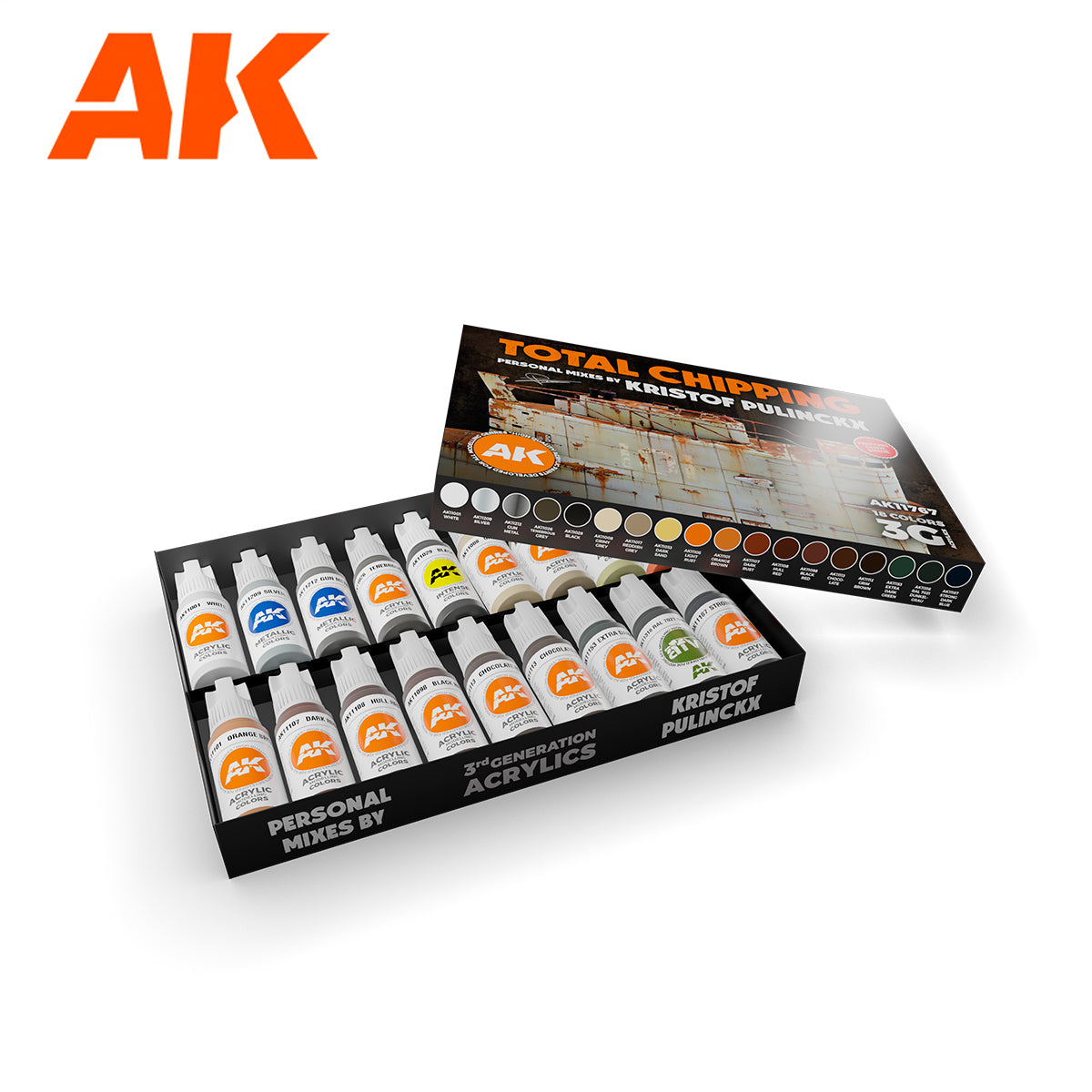 AK Interactive Signature Set - Total Chipping by Kristof Pulinckx AK11767 - Loaded Dice
