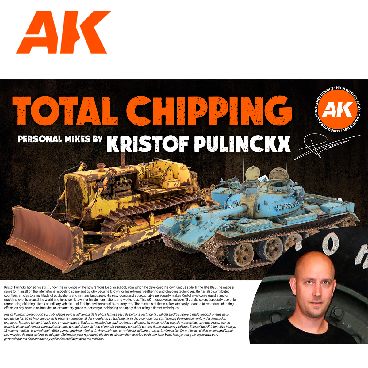 AK Interactive Signature Set - Total Chipping by Kristof Pulinckx AK11767 - Loaded Dice