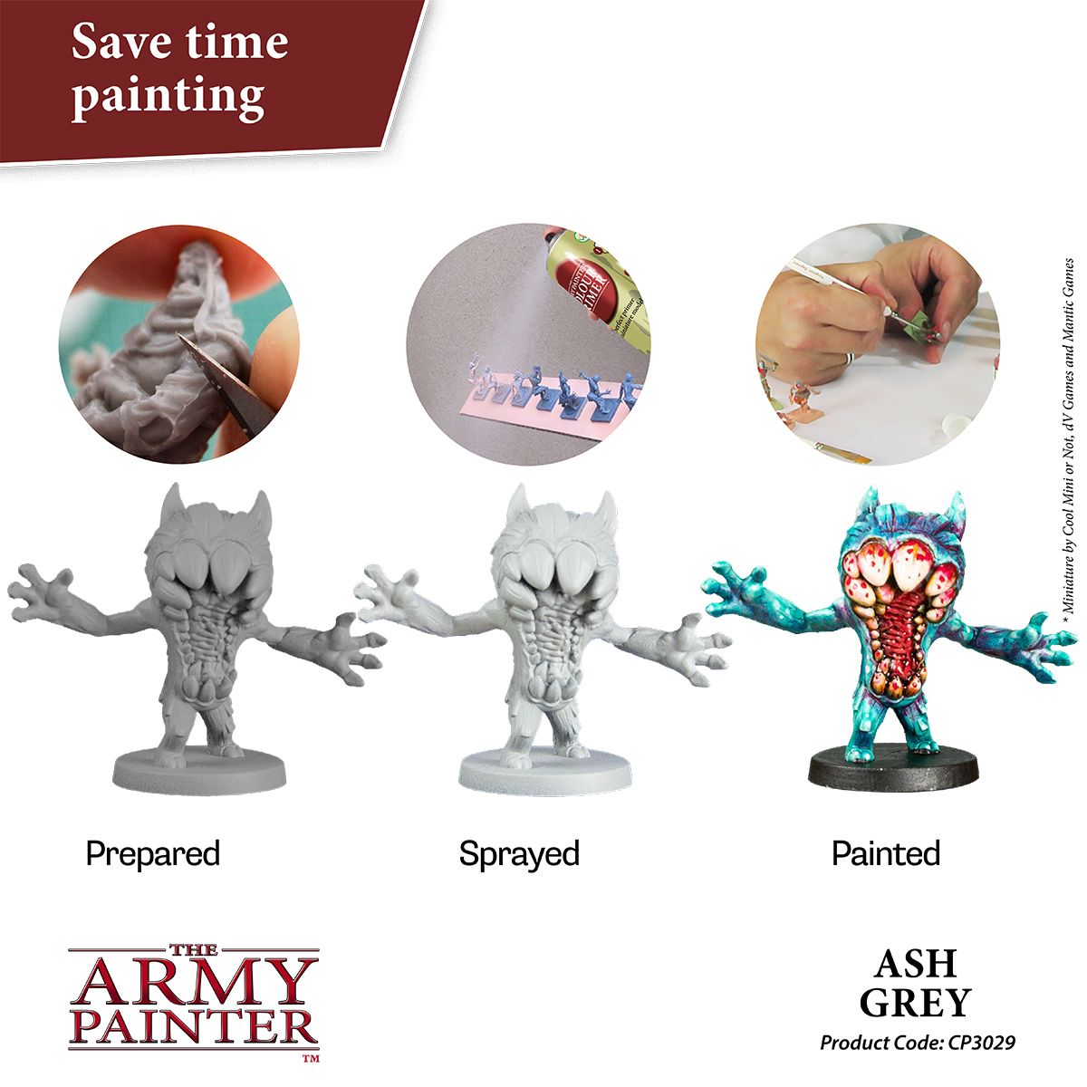 Army Painter Colour Primer - Ash Grey (400ml) - Loaded Dice