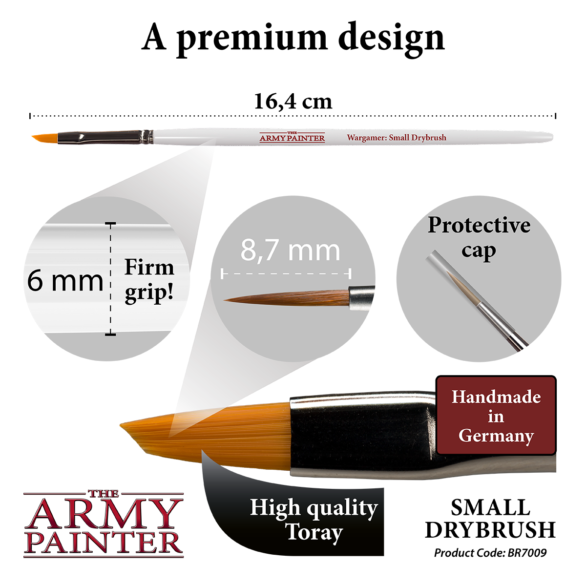 Army Painter Wargamer Brush - Small Drybrush - Loaded Dice