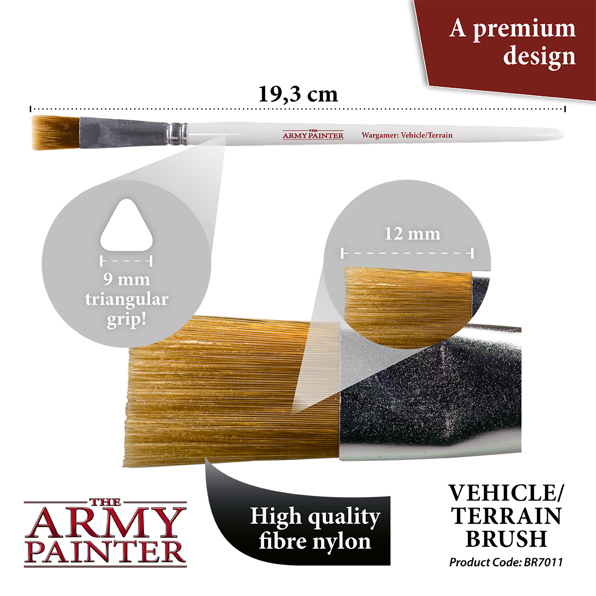 Army Painter Wargamer Brush - Vehicle/Terrain - Loaded Dice