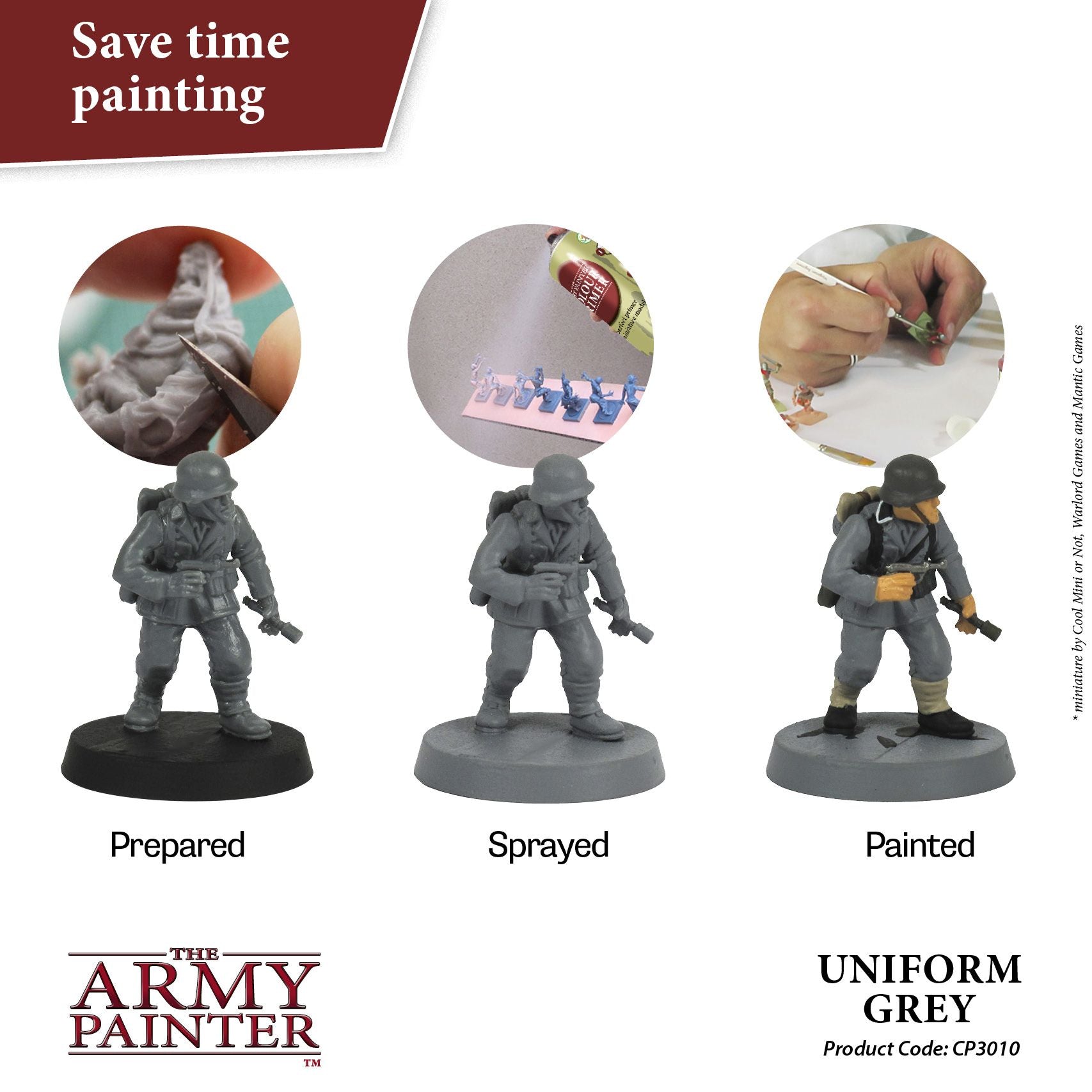 Army Painter Colour Primer - Uniform Grey (400ml) - Loaded Dice