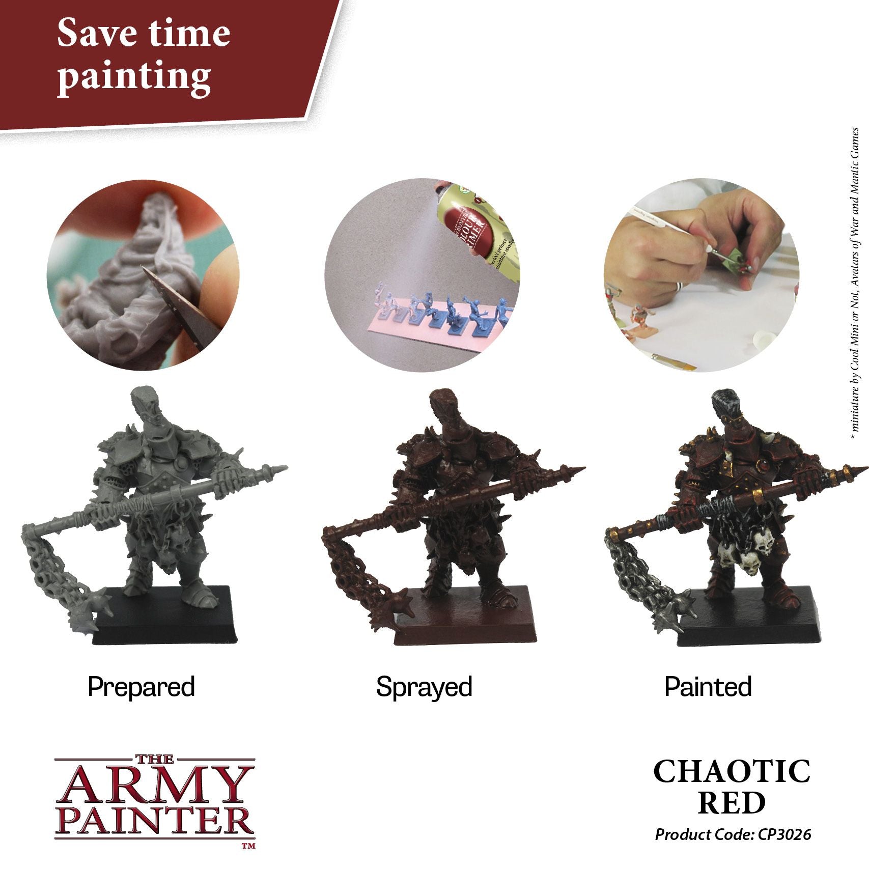 Army Painter Colour Primer - Chaotic Red (400ml) - Loaded Dice