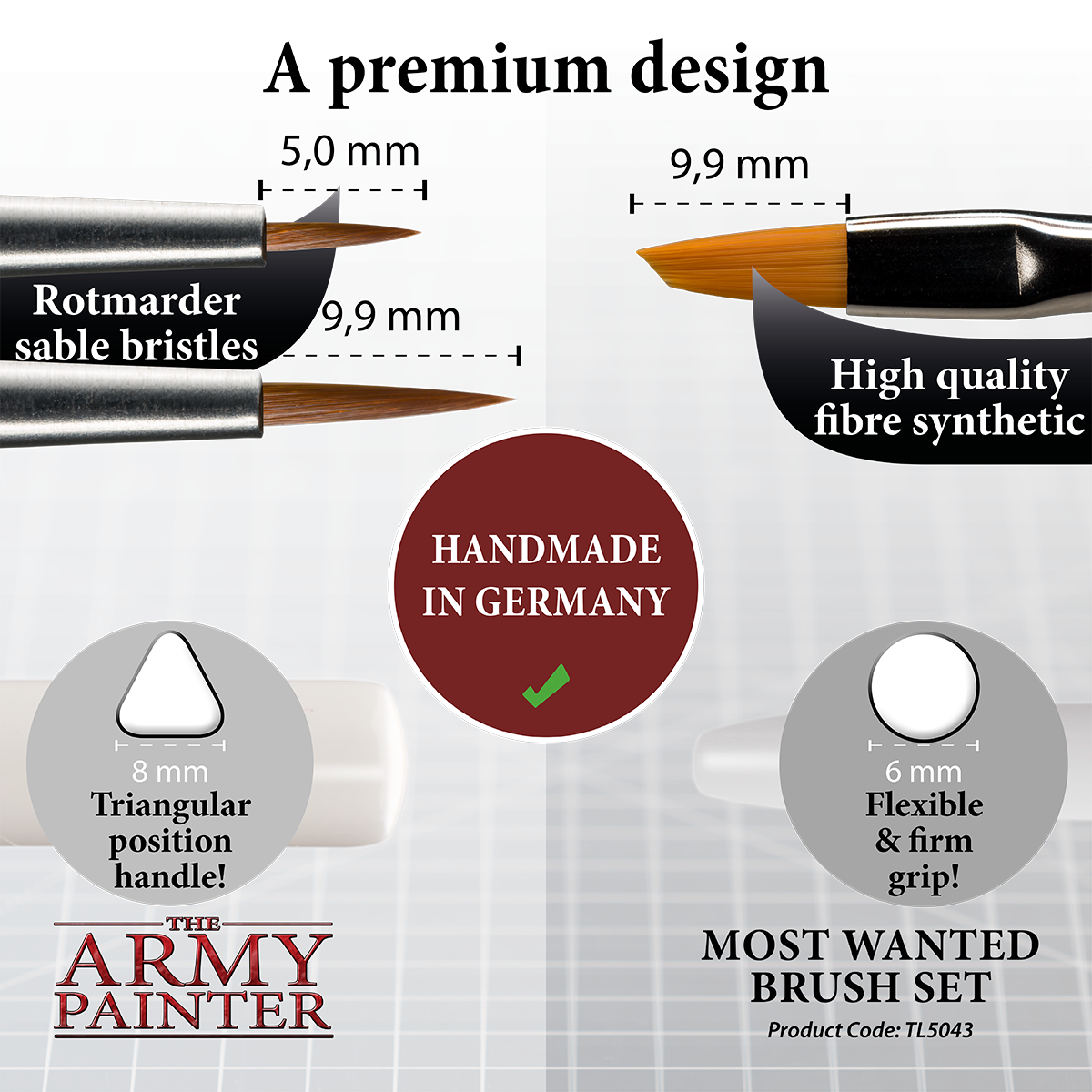 Army Painter Most Wanted Brush Set - Loaded Dice