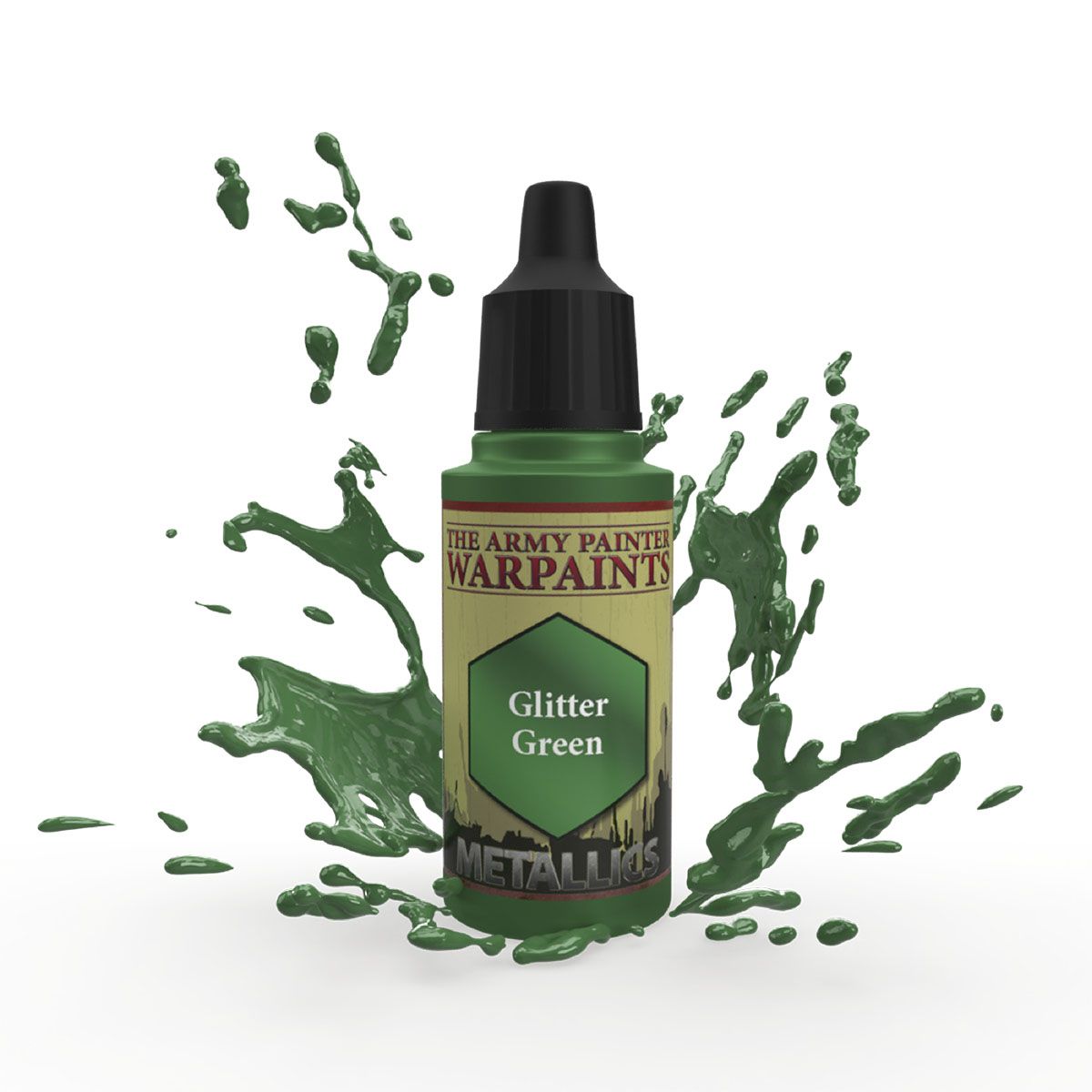 Army Painter Warpaint Metallic - Glitter Green (18ml) - Loaded Dice