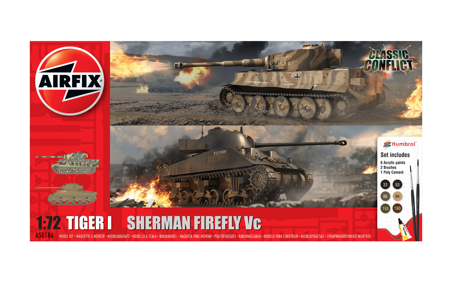 Classic Conflict Tiger 1 vs Sherman Firefly (1:72) - Loaded Dice