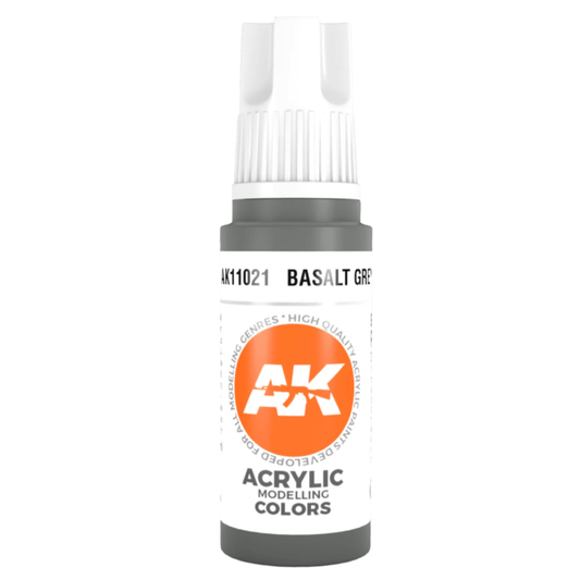 AK Interactive 3rd Generation acrylic paint 3G - Basalt Grey 17ml dropper bottle