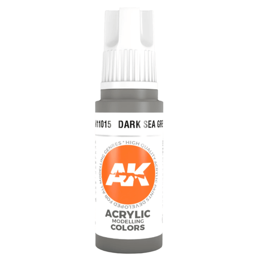 AK Interactive 3rd Generation acrylic paint 3G - Dark Sea Grey 17ml dropper bottle