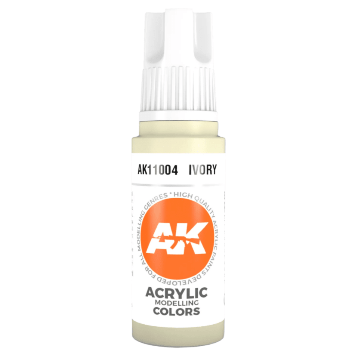 AK Interactive 3rd Generation acrylic paint 3G - Ivory 17ml dropper bottle