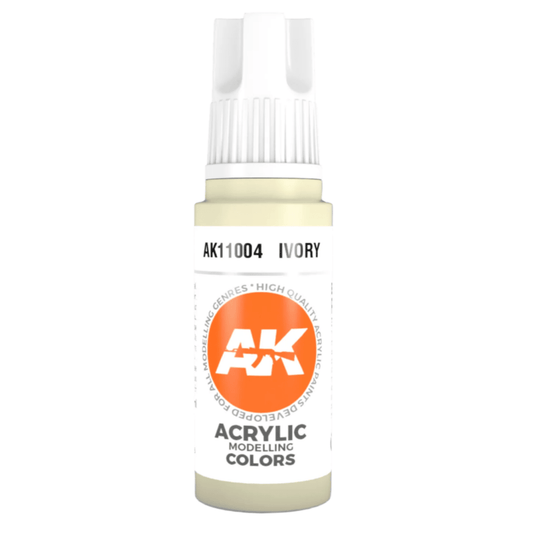 AK Interactive 3rd Generation acrylic paint 3G - Ivory 17ml dropper bottle