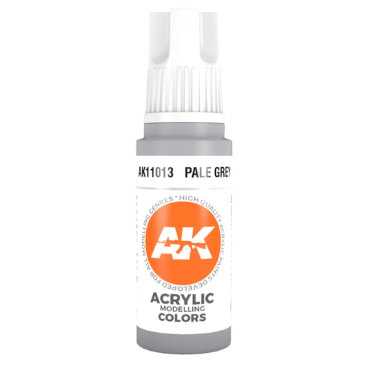 AK Interactive 3rd Generation acrylic paint 3G - Pale Grey 17ml dropper bottle