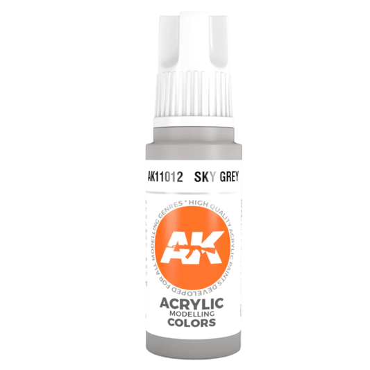 AK Interactive 3rd Generation acrylic paint 3G - Sky Grey 17ml dropper bottle