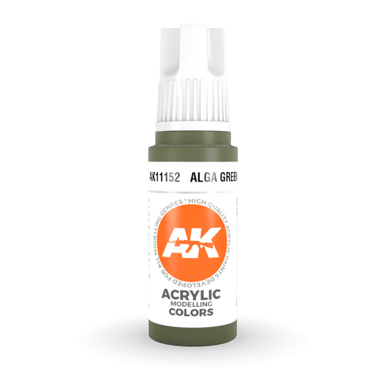 AK Interactive 3rd Generation acrylic paint Alga Green 17ml dropper bottle