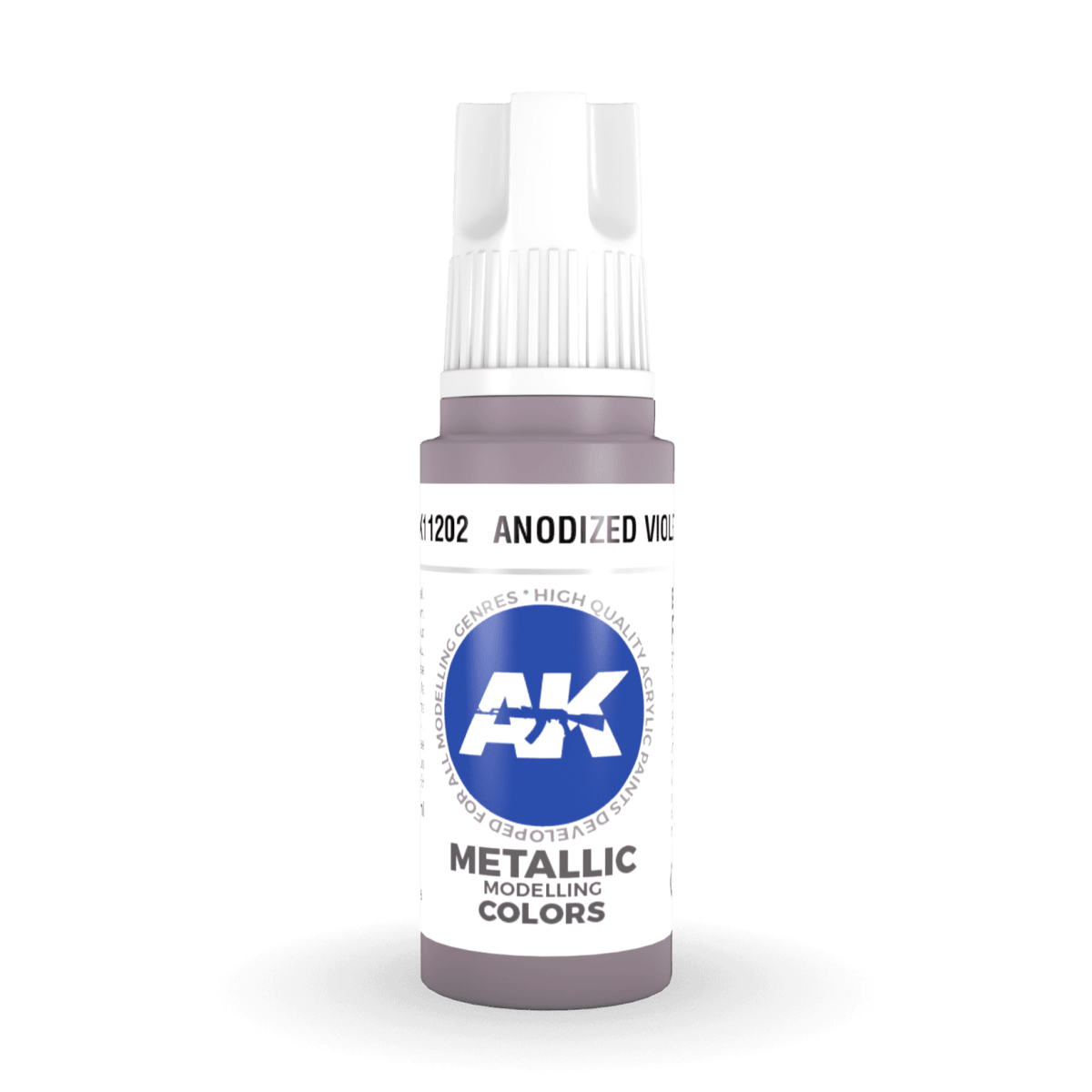 AK Interactive 3rd Generation acrylic paint Anodized Violet 17ml dropper bottle