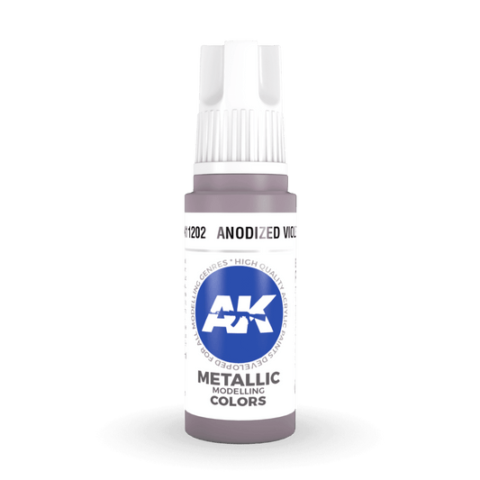 AK Interactive 3rd Generation acrylic paint Anodized Violet 17ml dropper bottle