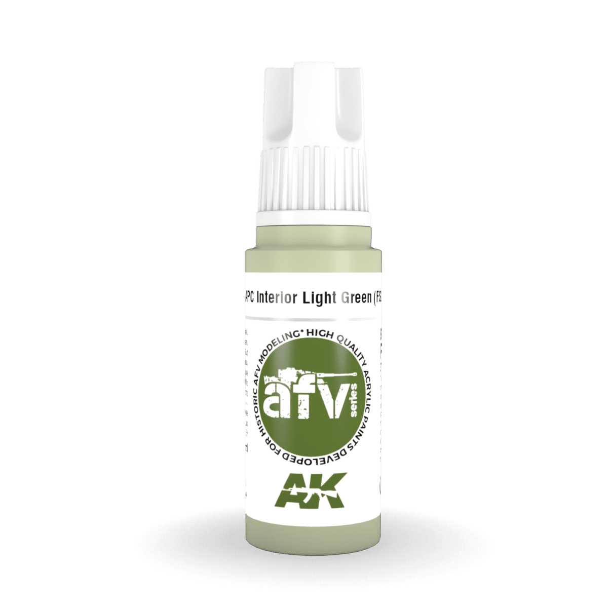 AK Interactive 3rd Generation acrylic paint APC Interior Light Green (FS24533) 17ml dropper bottle