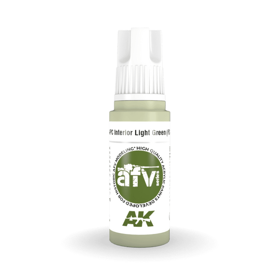 AK Interactive 3rd Generation acrylic paint APC Interior Light Green (FS24533) 17ml dropper bottle