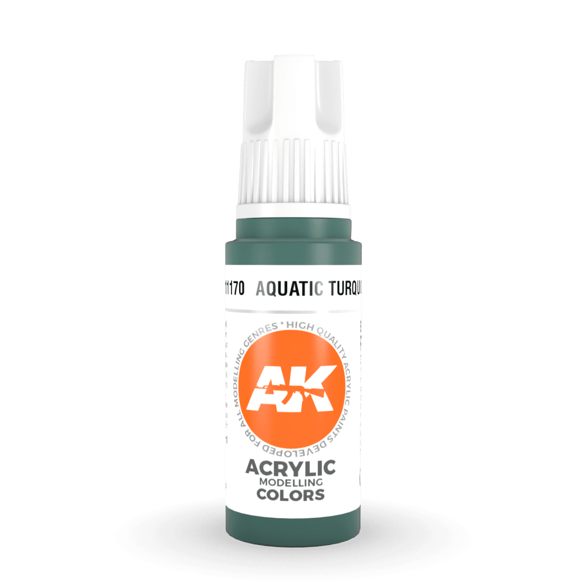 AK Interactive 3rd Generation acrylic paint Aquatic Turquoise 17ml dropper bottle