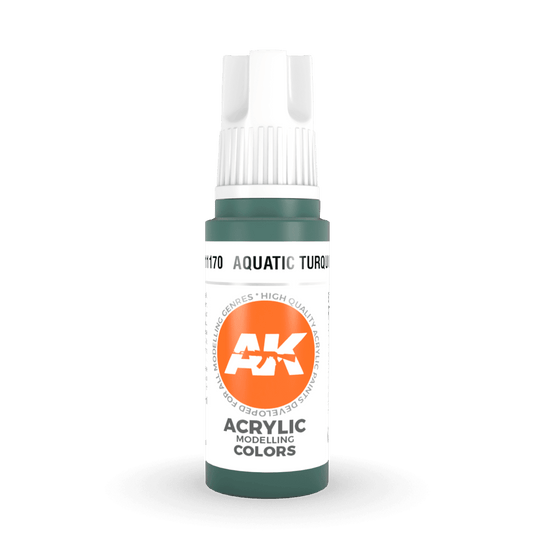 AK Interactive 3rd Generation acrylic paint Aquatic Turquoise 17ml dropper bottle