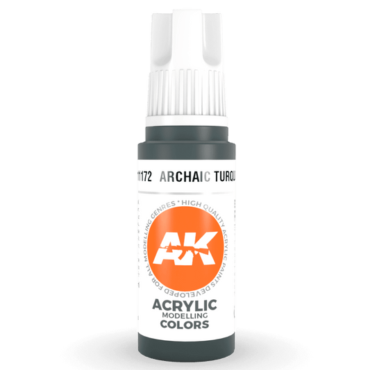 AK Interactive 3rd Generation acrylic paint Archaic Turquoise 17ml dropper bottle