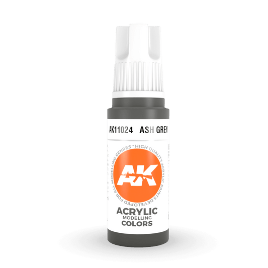 AK Interactive 3rd Generation acrylic paint Ash Grey 17ml dropper bottle