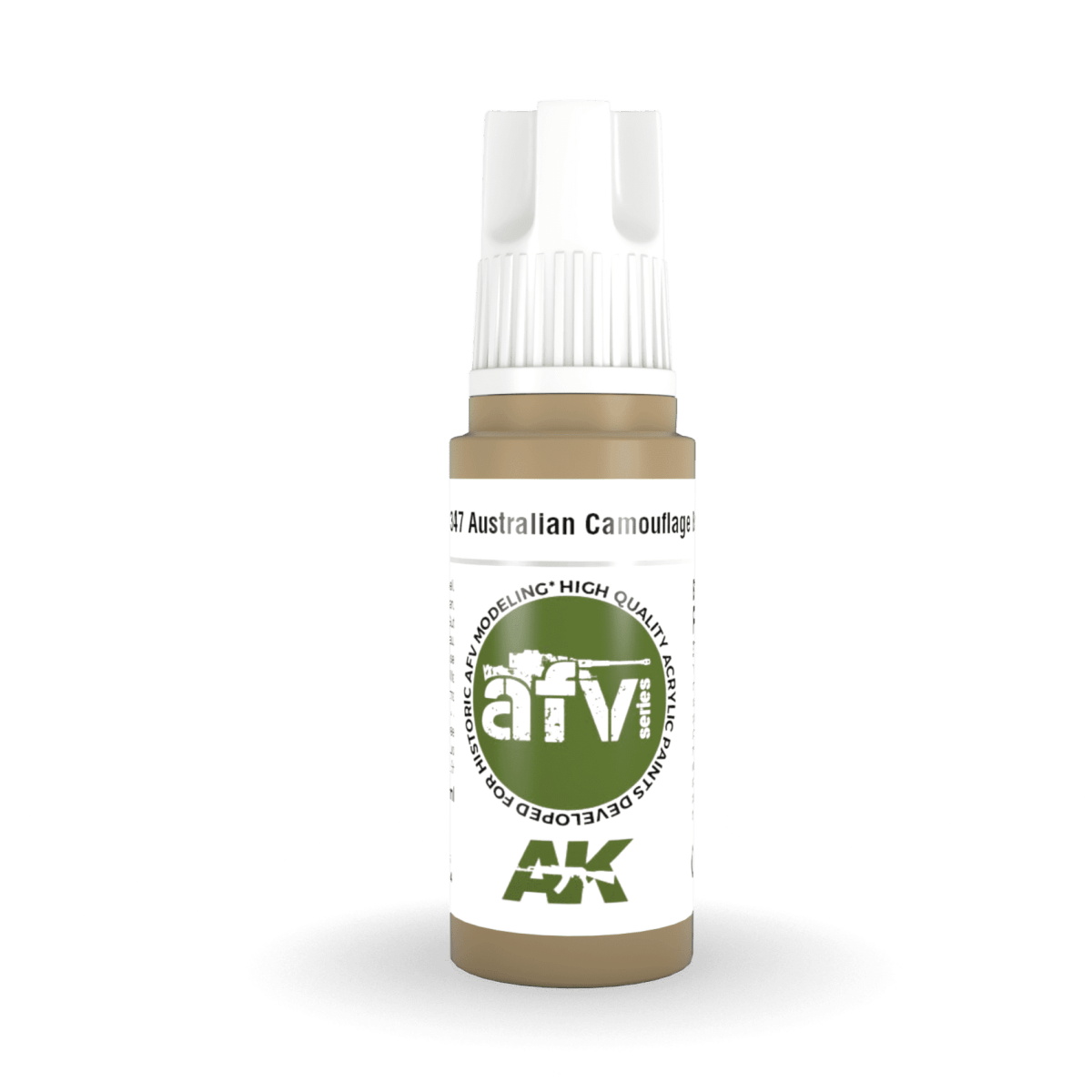 AK Interactive 3rd Generation acrylic paint Australian Camouflage Brown 17ml dropper bottle