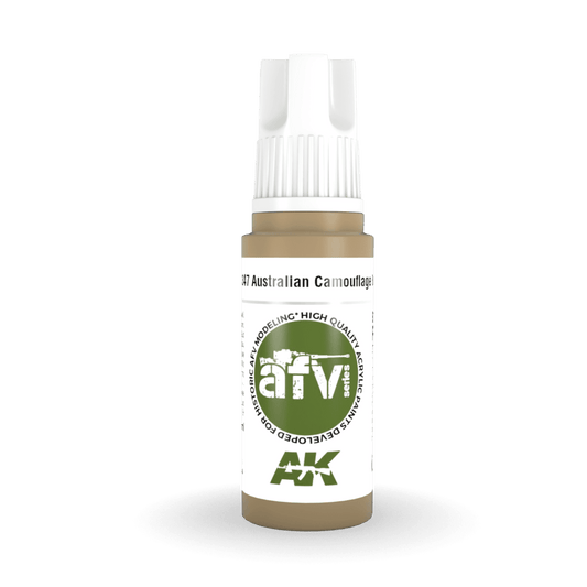 AK Interactive 3rd Generation acrylic paint Australian Camouflage Brown 17ml dropper bottle