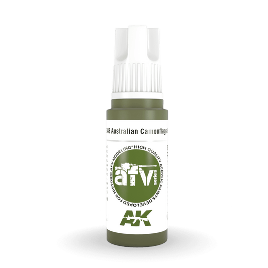 AK Interactive 3rd Generation acrylic paint Australian Camouflage Green 17ml dropper bottle
