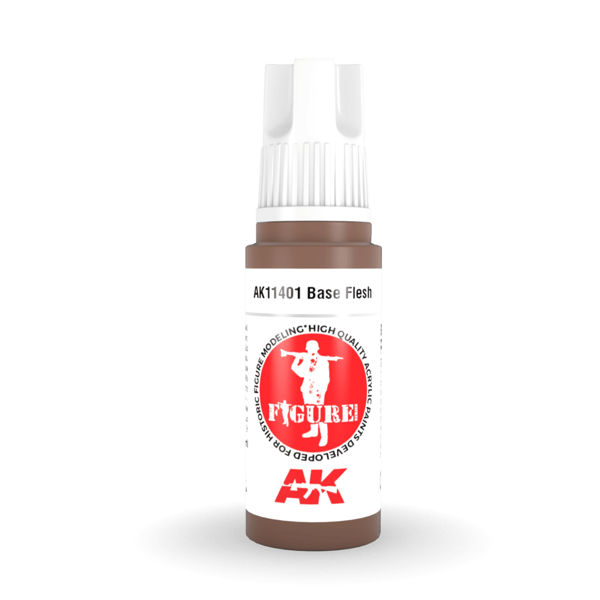 AK Interactive 3rd Generation acrylic paint Base Flesh 17ml dropper bottle