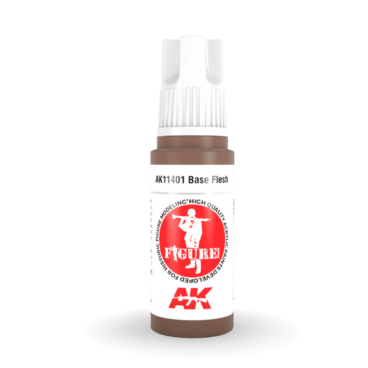AK Interactive 3rd Generation acrylic paint Base Flesh 17ml dropper bottle