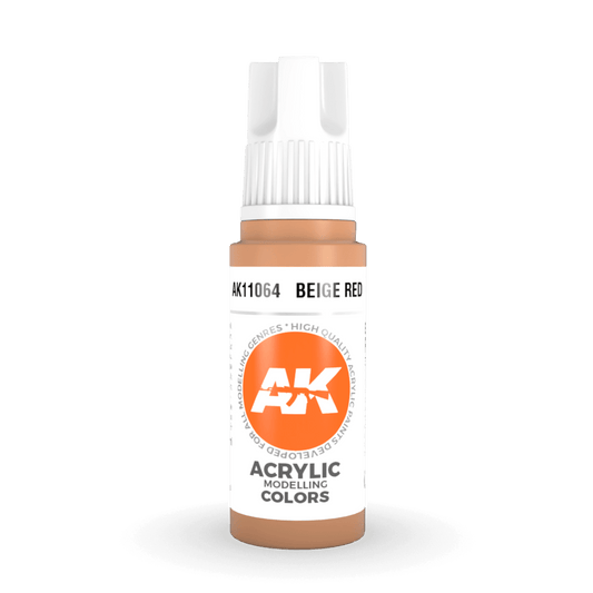 AK Interactive 3rd Generation acrylic paint Beige Red 17ml dropper bottle