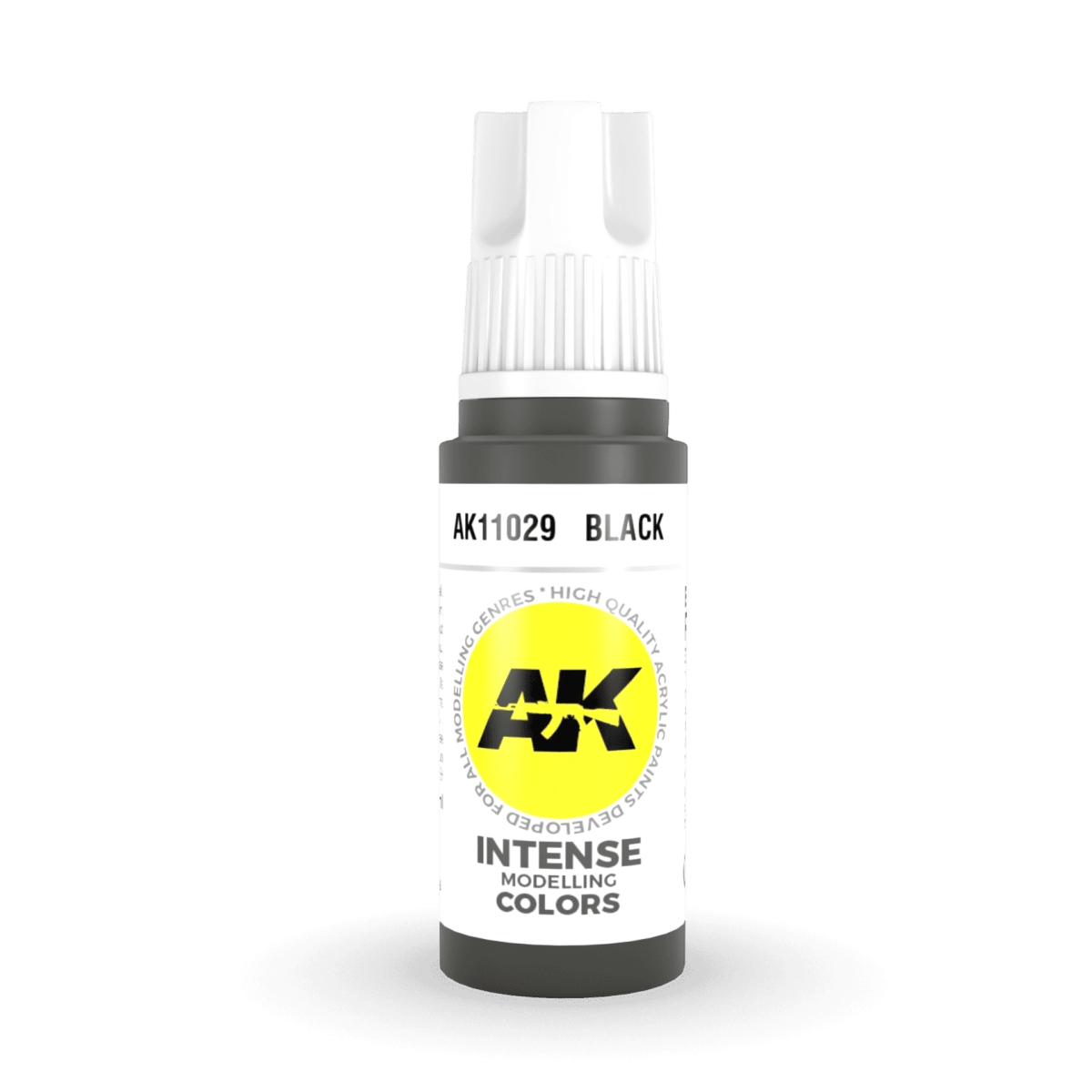 AK Interactive 3rd Generation acrylic paint Black 17ml dropper bottle