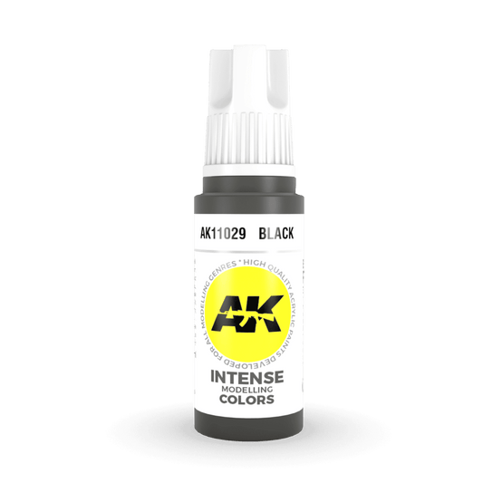 AK Interactive 3rd Generation acrylic paint Black 17ml dropper bottle