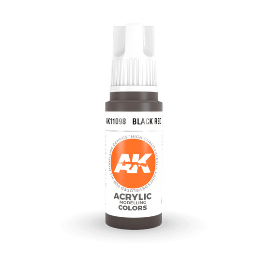 AK Interactive 3rd Generation acrylic paint Black Red 17ml dropper bottle