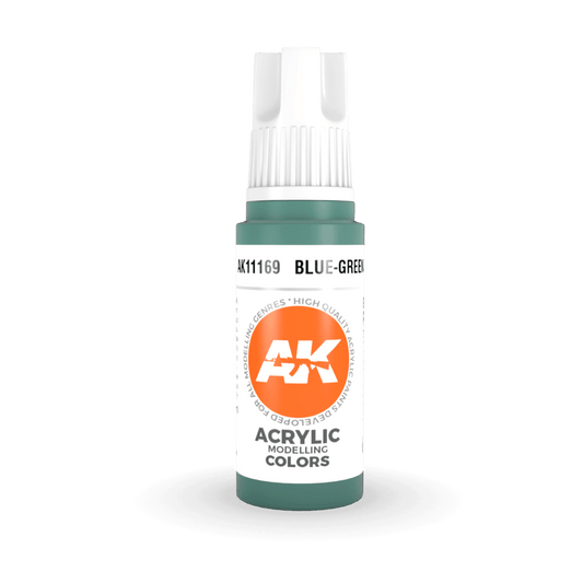 AK Interactive 3rd Generation acrylic paint Blue-Green 17ml dropper bottle