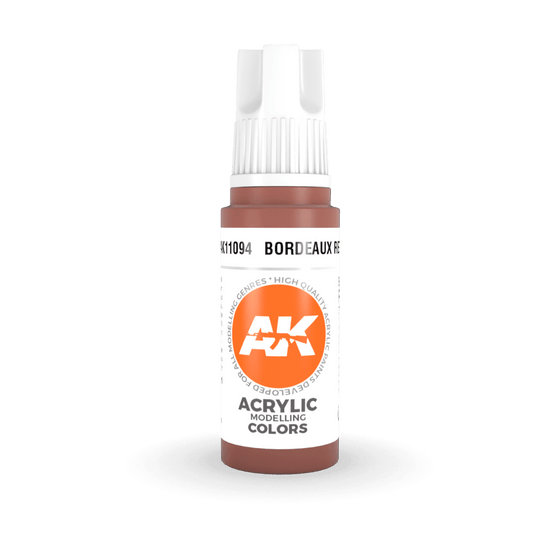 AK Interactive 3rd Generation acrylic paint Bordeaux Red 17ml dropper bottle