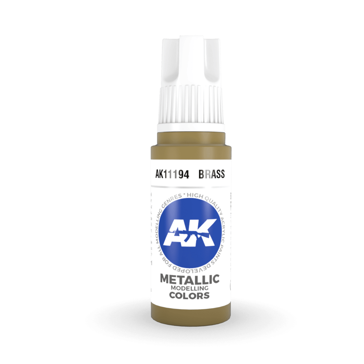 AK Interactive 3rd Generation acrylic paint Brass 17ml dropper bottle