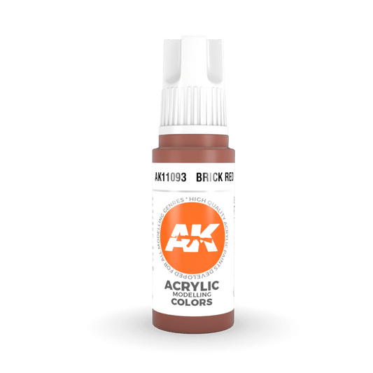 AK Interactive 3rd Generation acrylic paint Brick Red 17ml dropper bottle