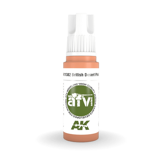 AK Interactive 3rd Generation acrylic paint British Desert Pink ZI 17ml dropper bottle