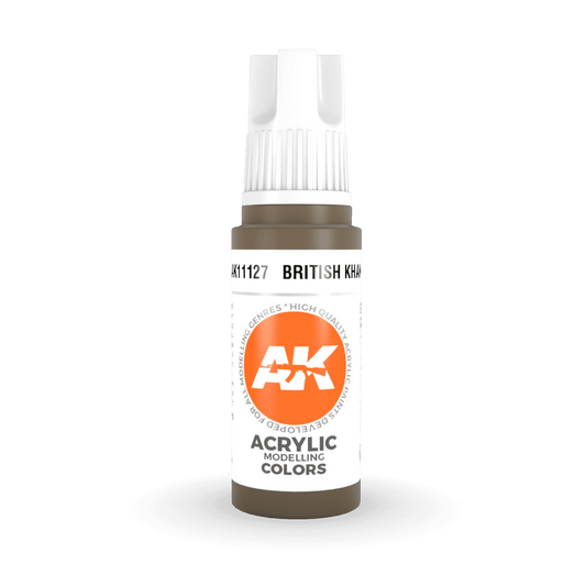 AK Interactive 3rd Generation acrylic paint British Khaki 17ml dropper bottle