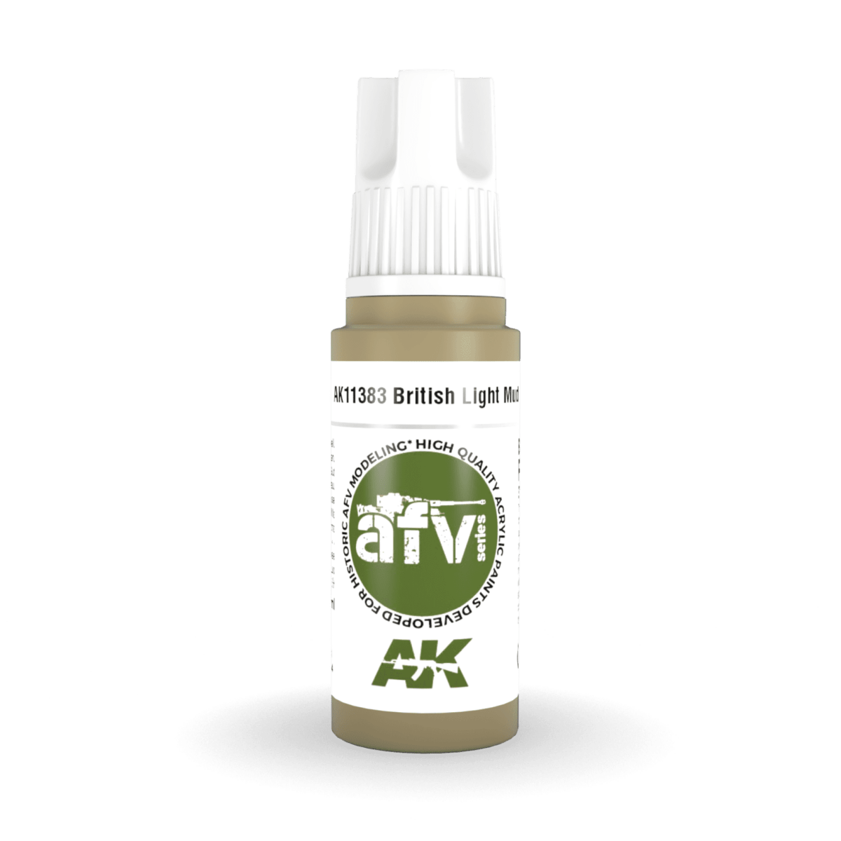 AK Interactive 3rd Generation acrylic paint British Light Mud 17ml dropper bottle