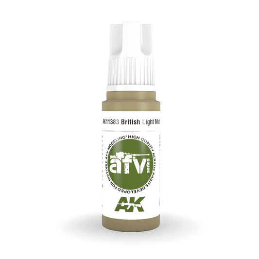 AK Interactive 3rd Generation acrylic paint British Light Mud 17ml dropper bottle