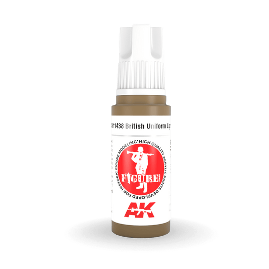 AK Interactive 3rd Generation acrylic paint British Uniform Lights 17ml dropper bottle