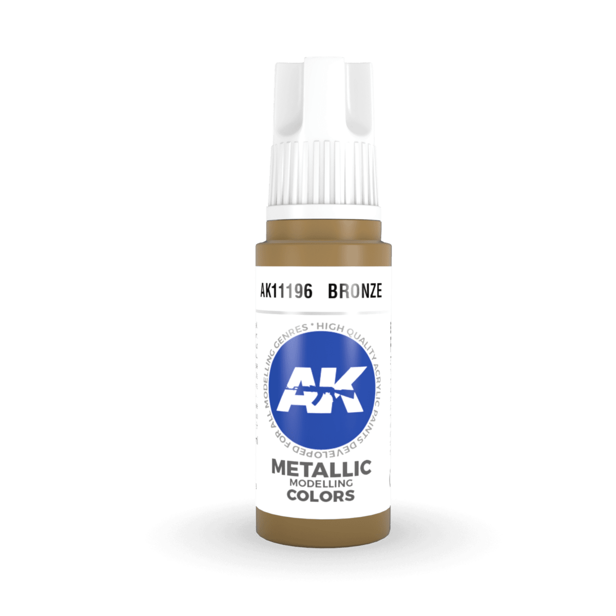 AK Interactive 3rd Generation acrylic paint Bronze 17ml dropper bottle