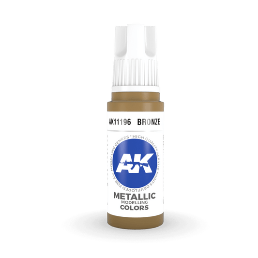 AK Interactive 3rd Generation acrylic paint Bronze 17ml dropper bottle