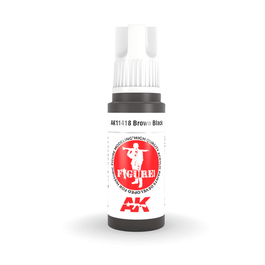 AK Interactive 3rd Generation acrylic paint Brown Black 17ml dropper bottle