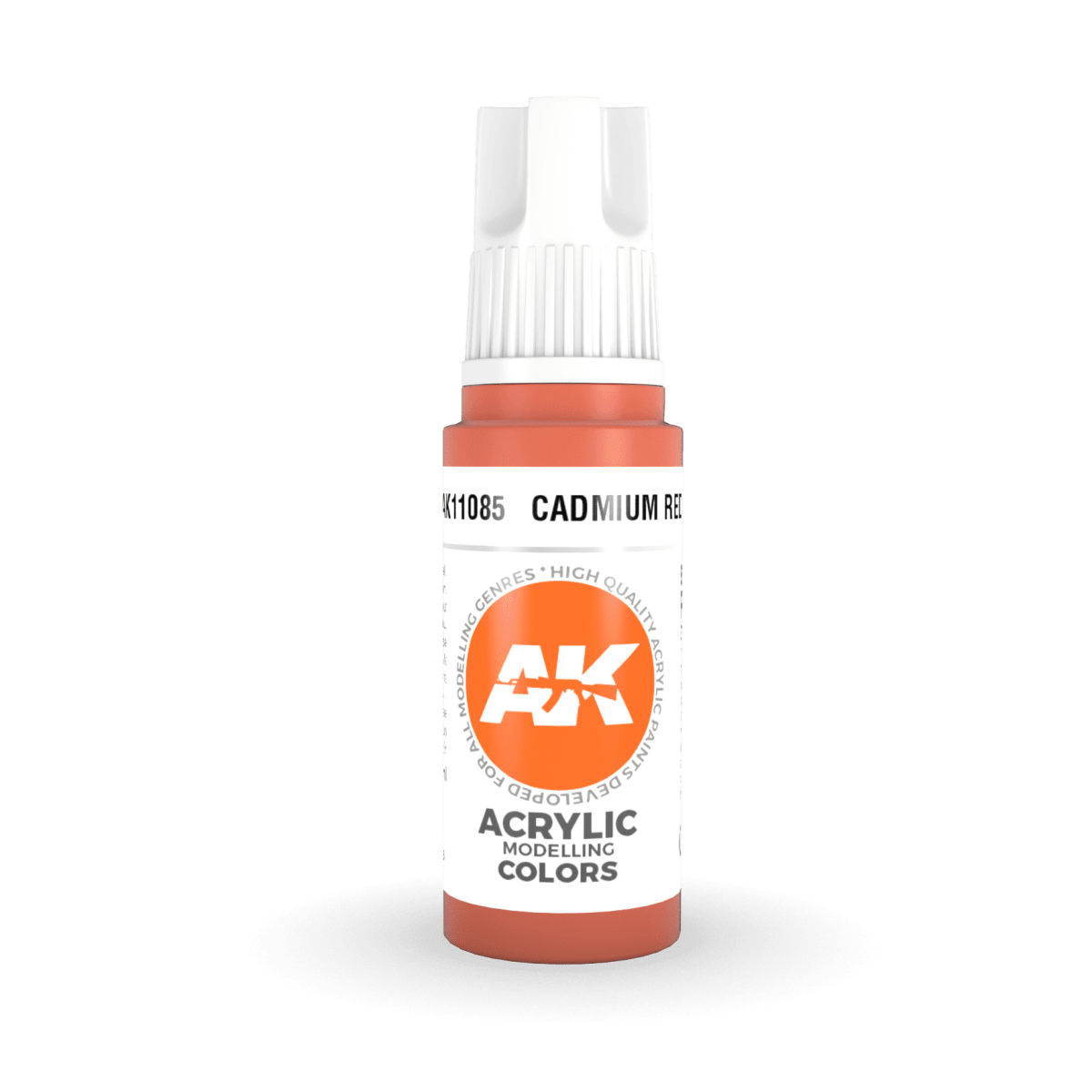 AK Interactive 3rd Generation acrylic paint Cadmium Red 17ml dropper bottle