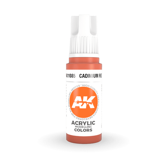 AK Interactive 3rd Generation acrylic paint Cadmium Red 17ml dropper bottle