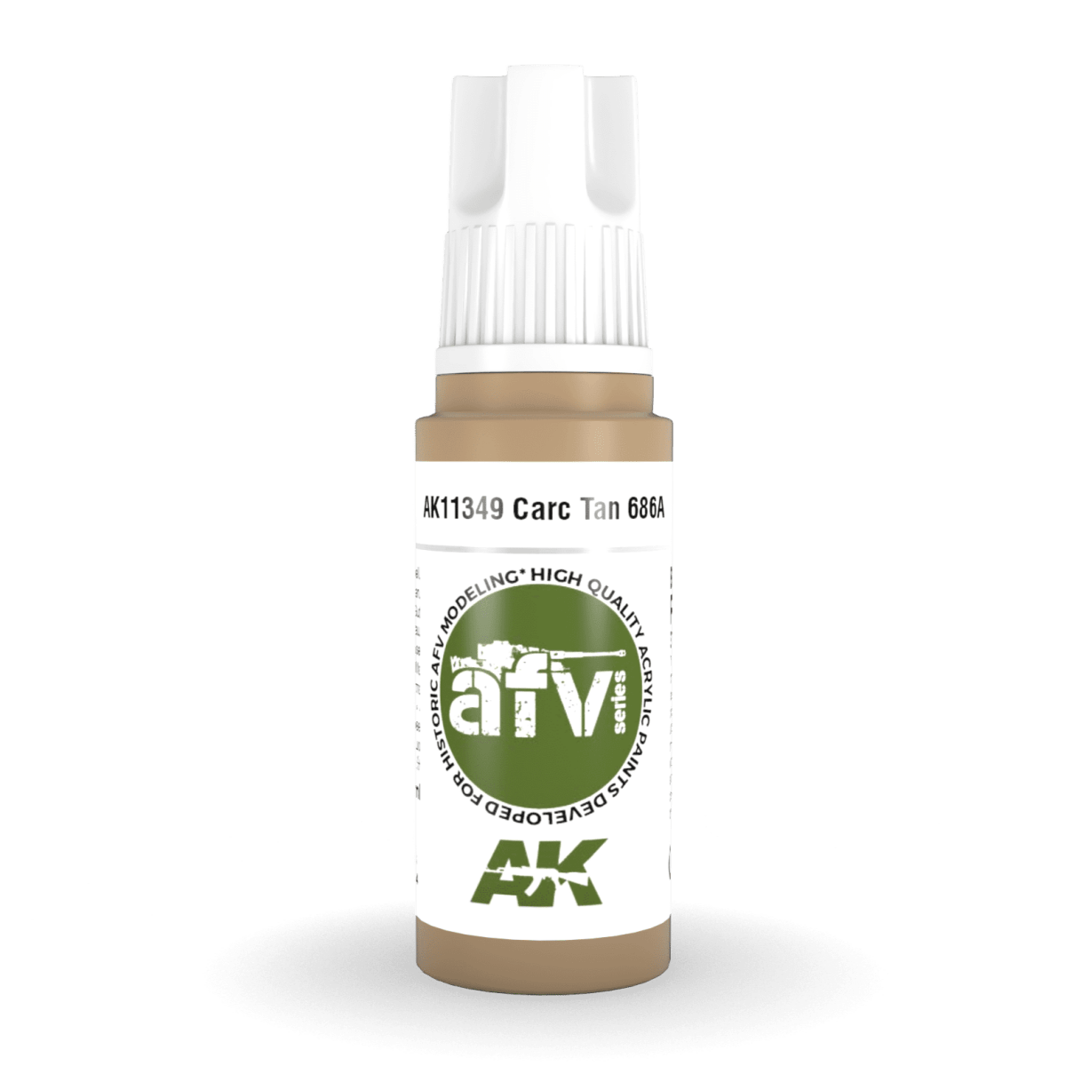 AK Interactive 3rd Generation acrylic paint CARC Tan 686A (FS33446) 17ml dropper bottle