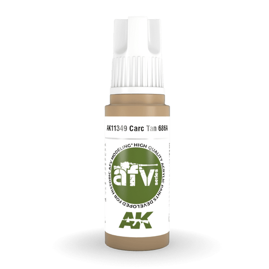 AK Interactive 3rd Generation acrylic paint CARC Tan 686A (FS33446) 17ml dropper bottle